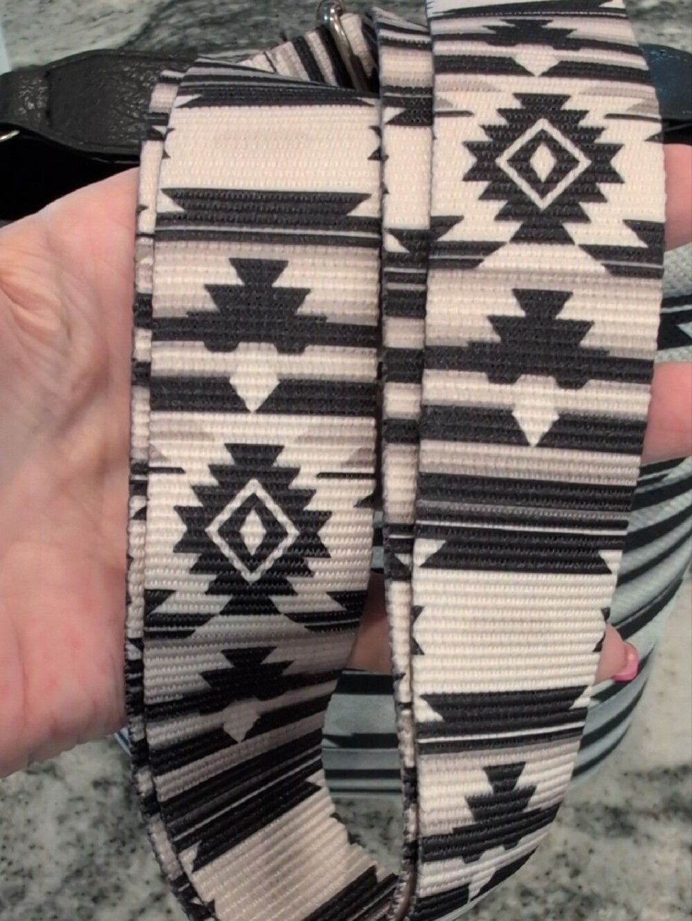 Wrangler Black & Cream Aztec Crossbody Bag - Picture 3 of 6
